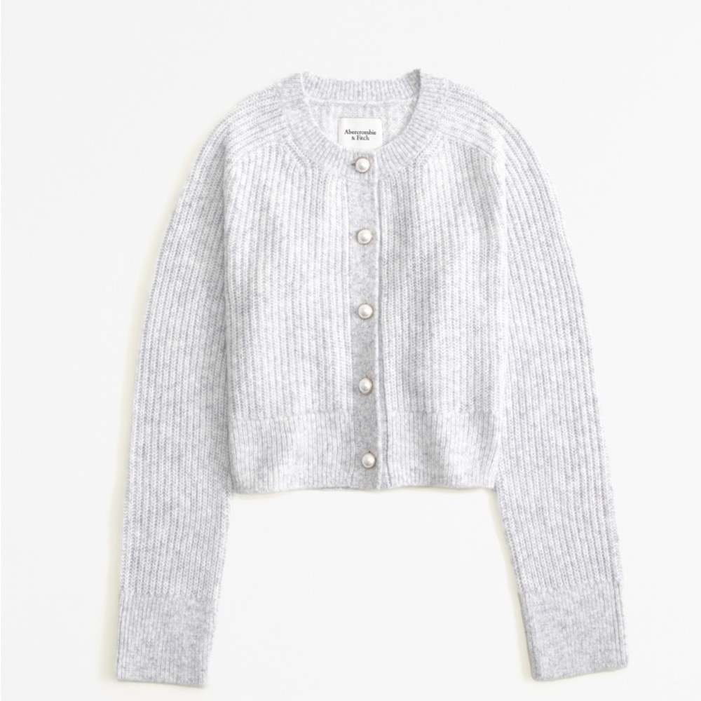New with Tags - Abercrombie Sweater - Beige with Pearl Buttons